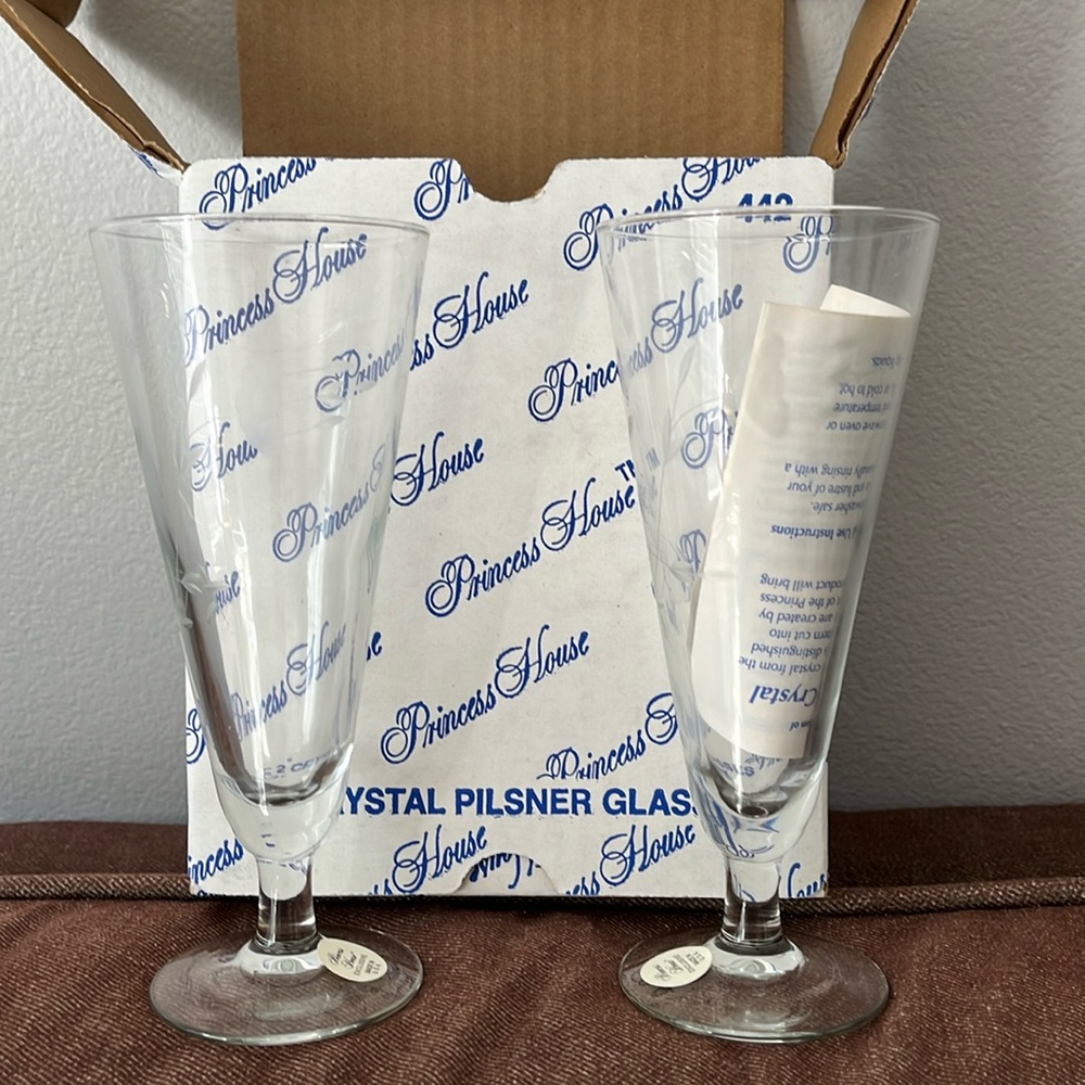 Princess House Heritage Pilsner/Beer Glasses